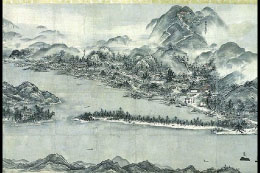 国宝 天橋立図（部分）　雪舟筆　室町時代・1501～1506年　京都国立博物館蔵